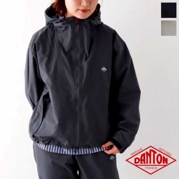 Danton 🇯🇵 Japan Hooded Windbreaker/Showerproof Jacket Medium Black - Picture 12 of 12